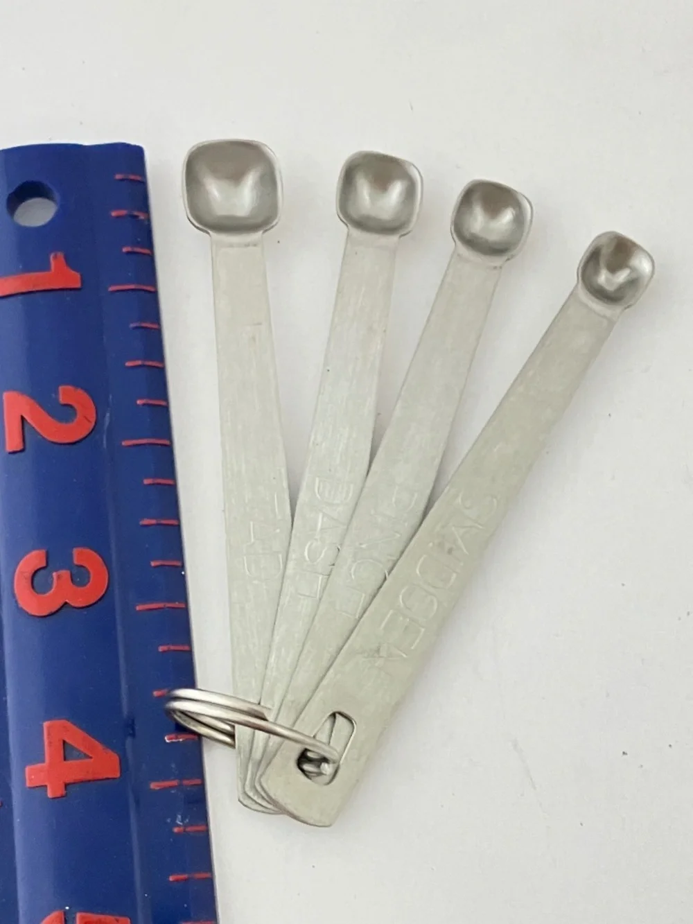 TableCraft 4-Piece Spice Spoon Set, Stainless Steel TAD, DASH, PINCH & SMIDGEN